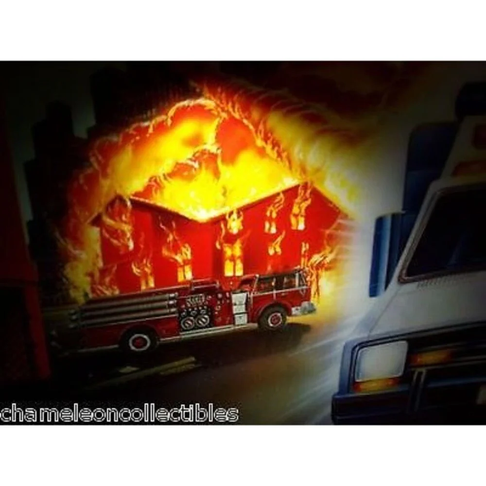 Gottlieb Rescue 911 Pinball Machine Translite Original 1994 Helicopter Ambulance